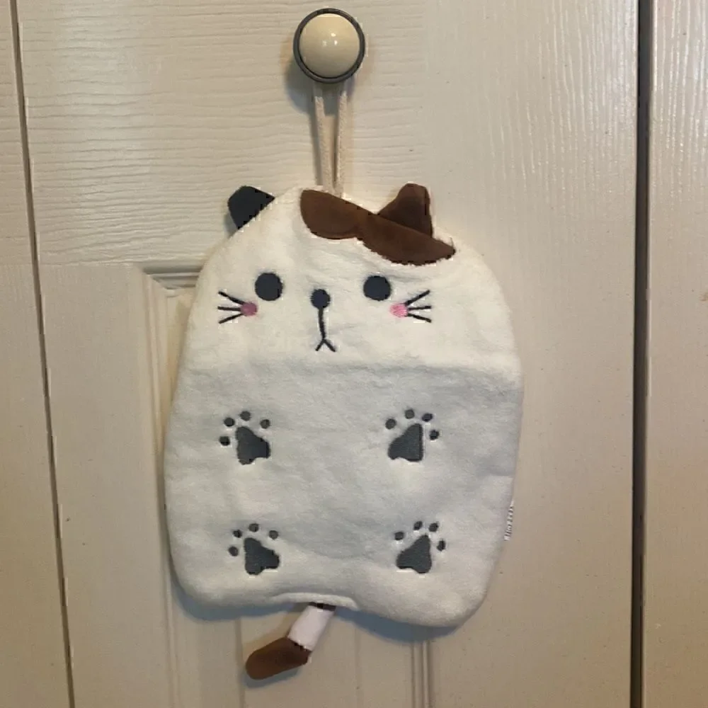 Cute Hanging Cat Hand Towel.